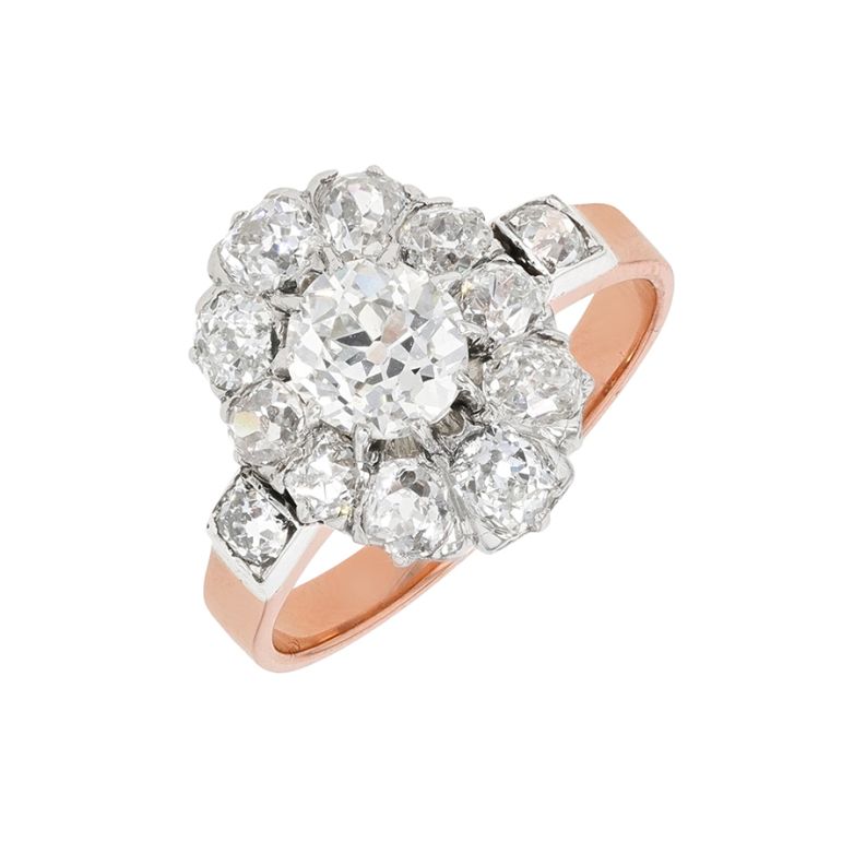 Bague ancienne diamants 1.39 carat 2 ors 4.09g Comme neuf -  reconditionné disponible sur Gemme Les Bijoux
